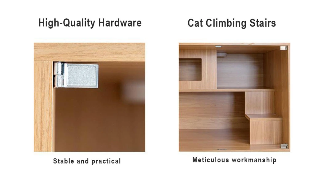 Environmental Wooden Made No Toxic No Pollution Warm Steady Cat Pet House Cat Pet Cage Furniture