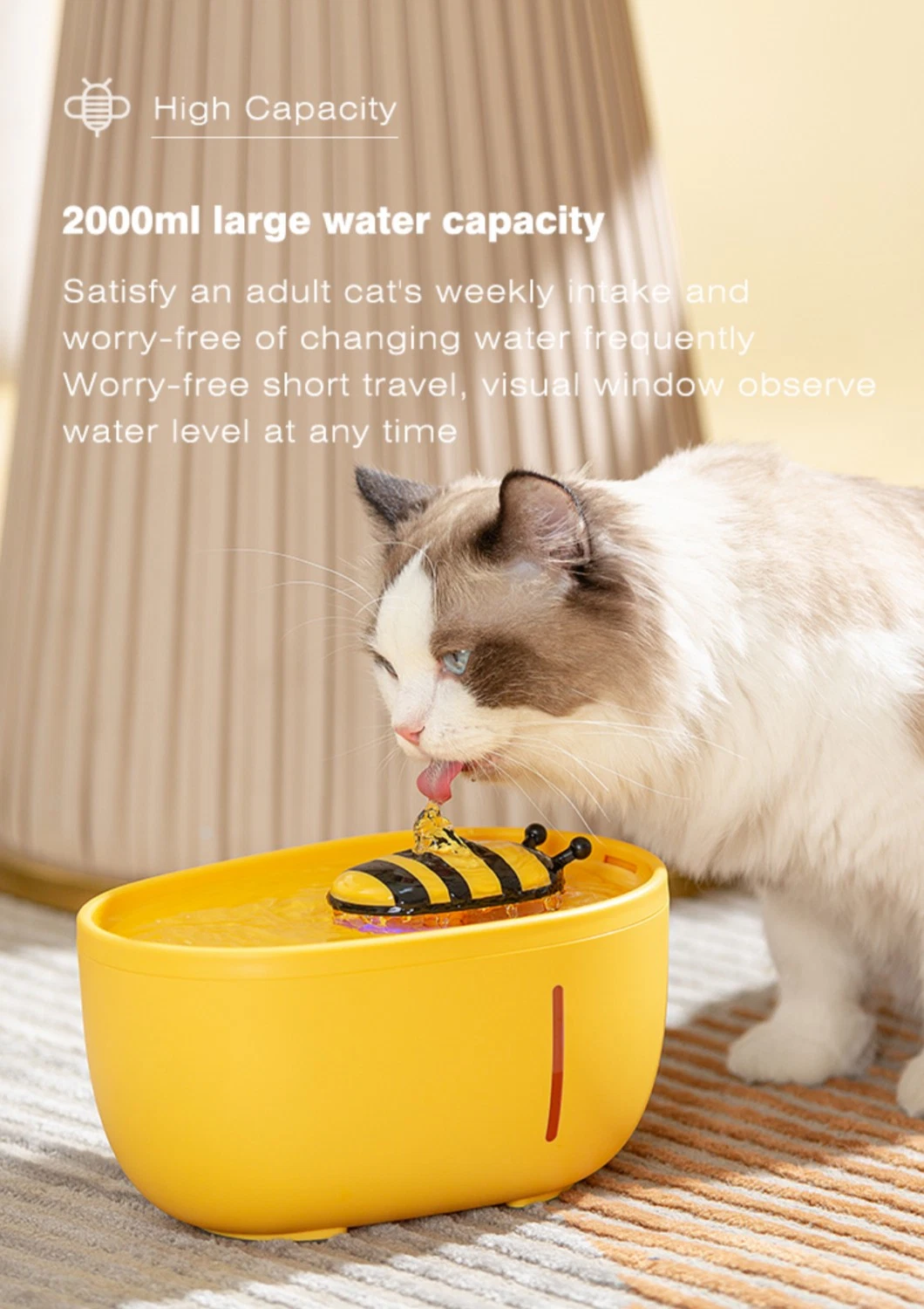 Top Seller Auto Water Feeder Dispenser Cat Water Fountain for Pet