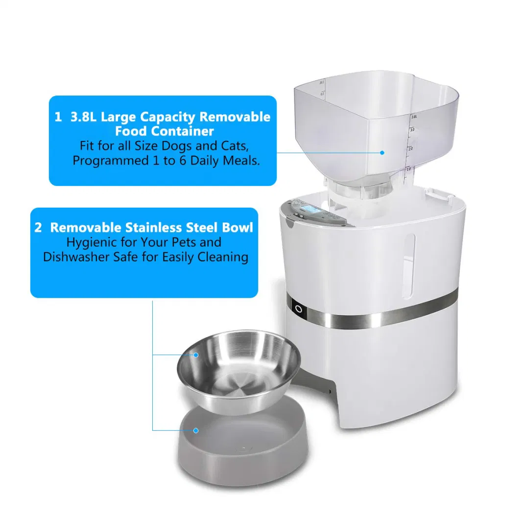 Pet Feeder Automatic Smart Support Battery Supply Food Dispenser