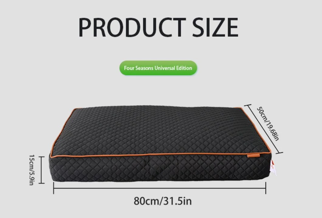 Wholesale Detachable Washable PU Leather Memory Foam Large Dog Mat Pet Beds