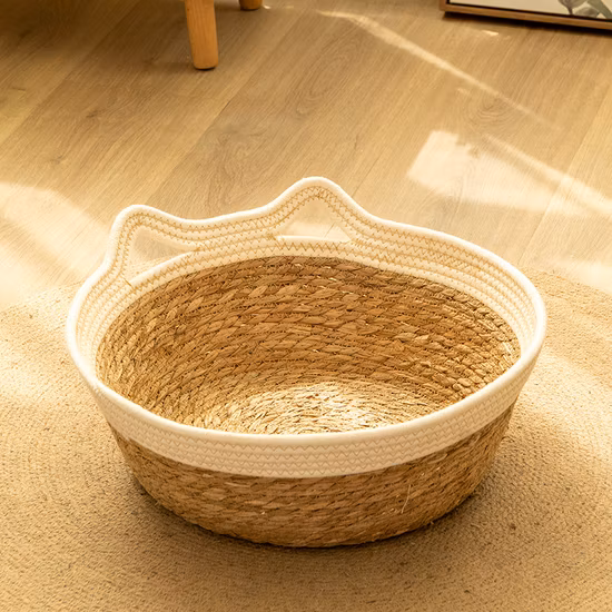 Cama personalizada para gatos con estampado de leopardo de las nieves y diseño de naturaleza durmiente de perrera