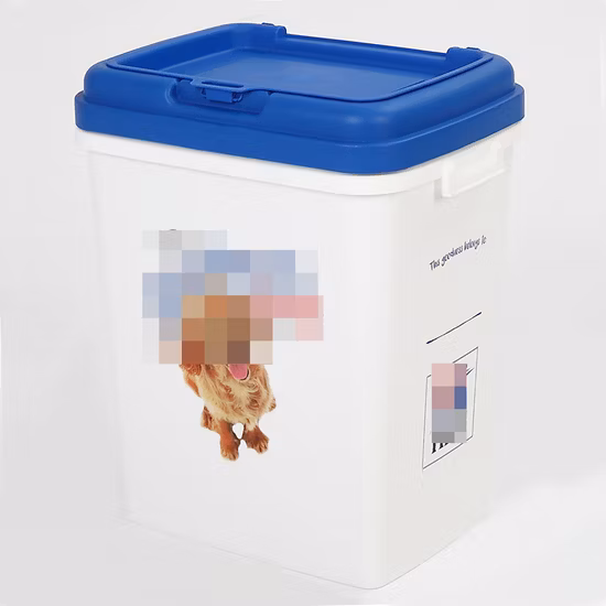 Logotipo a todo color que imprime el barril plástico del alimento para perros del almacenamiento 15kg